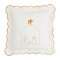 Gold Scallop Nativity Pillow