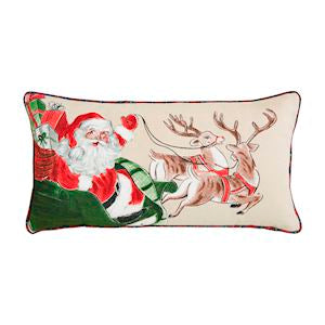 SLEIGH PAINTED PILLOW