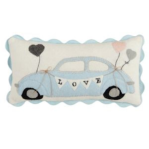 Car Min Wedding Felt Pillow