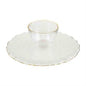 Gold Edge Pedestal/Chip & Dip Server
