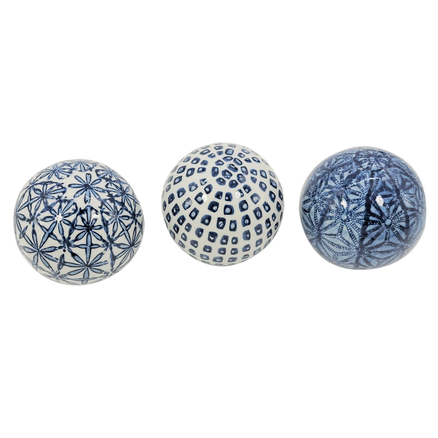 Ceramic Chinoiserie Vase Filler Ball Home Decor (Set of 3): Style 1