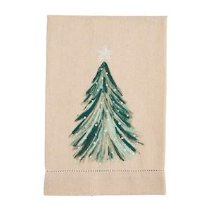 TREE WHITE PAINTED TOWEL