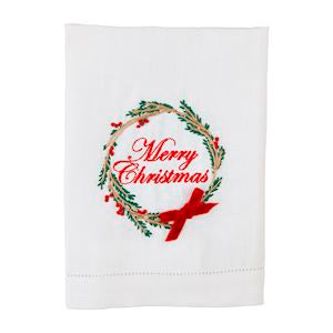 WREATH EMBROIDERED TOWEL