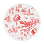 TOILE XMAS DESSERT PLATE