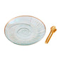 Nautilus Gold Edge Plate & Tong Set