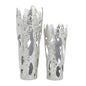 Silver Cutout Vases- Set of 2