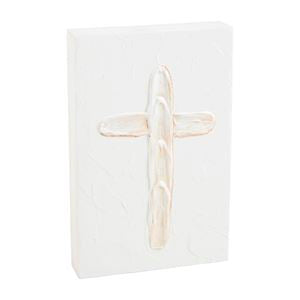 CROSS WHITE PLAQUE