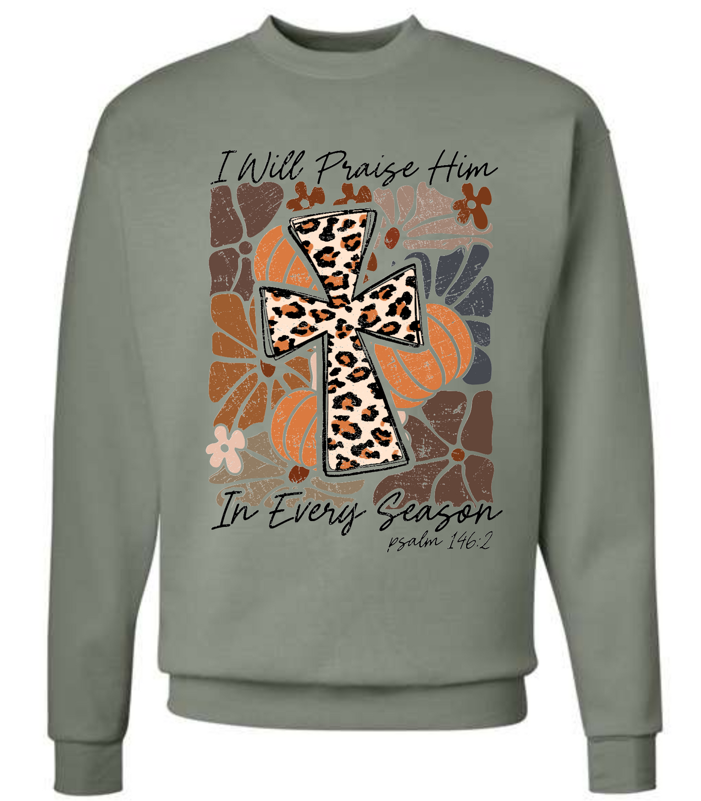 I WILL PRAISE HIM IN EVERY SEASON CREWNECK TEE/SWEATSHIRT   : Off-White / SWEATSHIRT / L