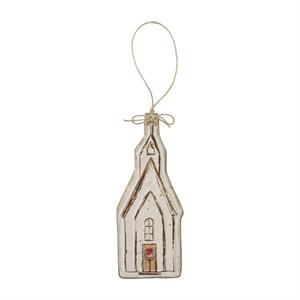 Church Christmas Farm Ornament