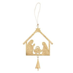 NATIVITY LARGE TIN ORNAMENT