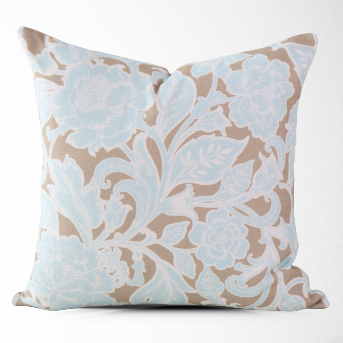 Kenna Sky Vintage Peony Block Print Pillow Cover