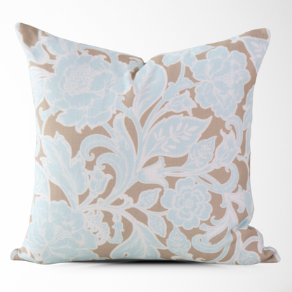 Kenna Sky Vintage Peony Block Print Pillow Cover