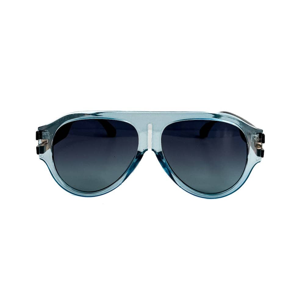 Knox Aviator Sunglasses: Green/Ombre