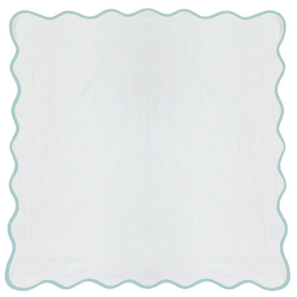Blue Scalloped Euro Sham
