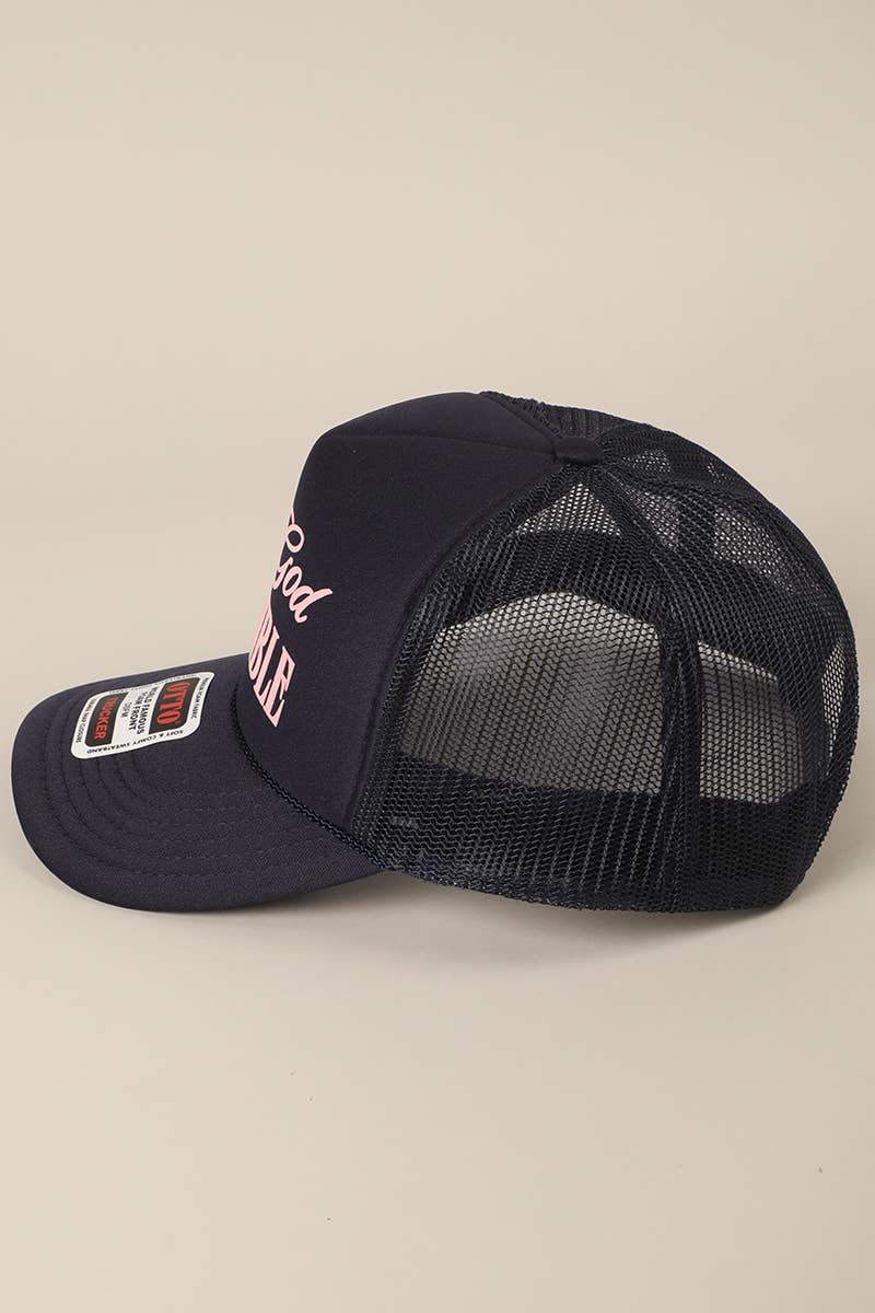 With God All Possible Mesh Back Foam Trucker: TAN / One Size