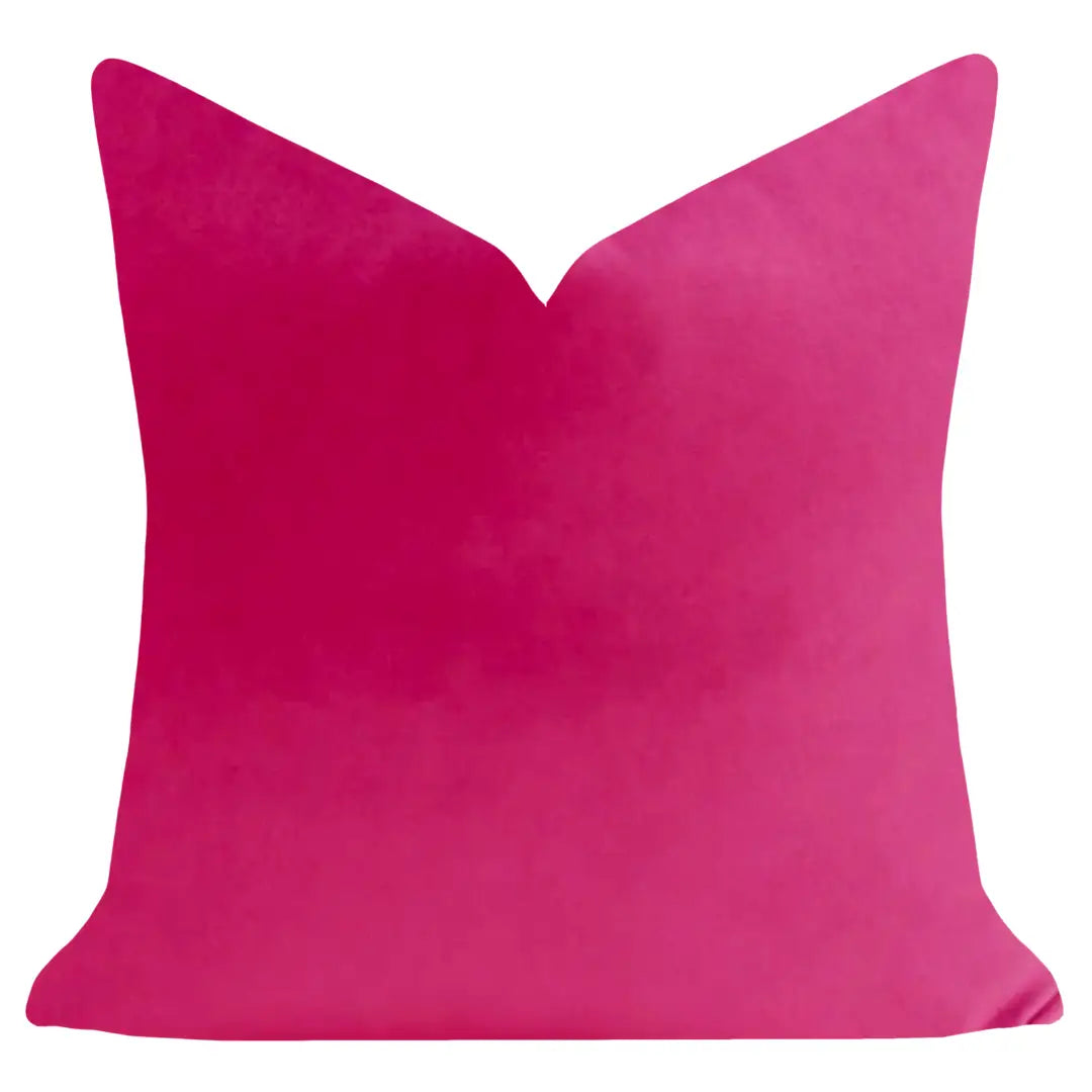22" Hot Pink Velvet Pillow
