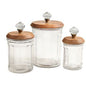 Glass Knob Canister Set of 3