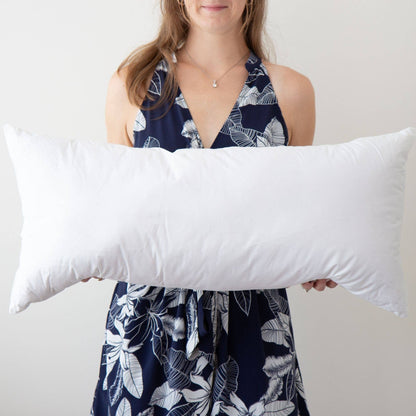 Down Alternative Pillow Inserts - Made in Massachusetts: Plush poly fill made in the usa / 14X24