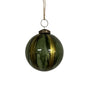 Green Watercolor Glass Ball Ornament 6"