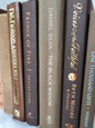 Brown books by the foot for decor