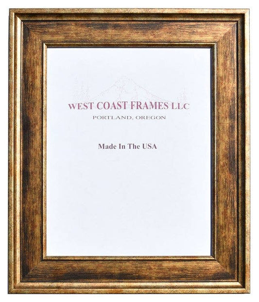 501410 Gold with Burnished Panel Poly 1-3/4" Picture Frame: 16 x 20