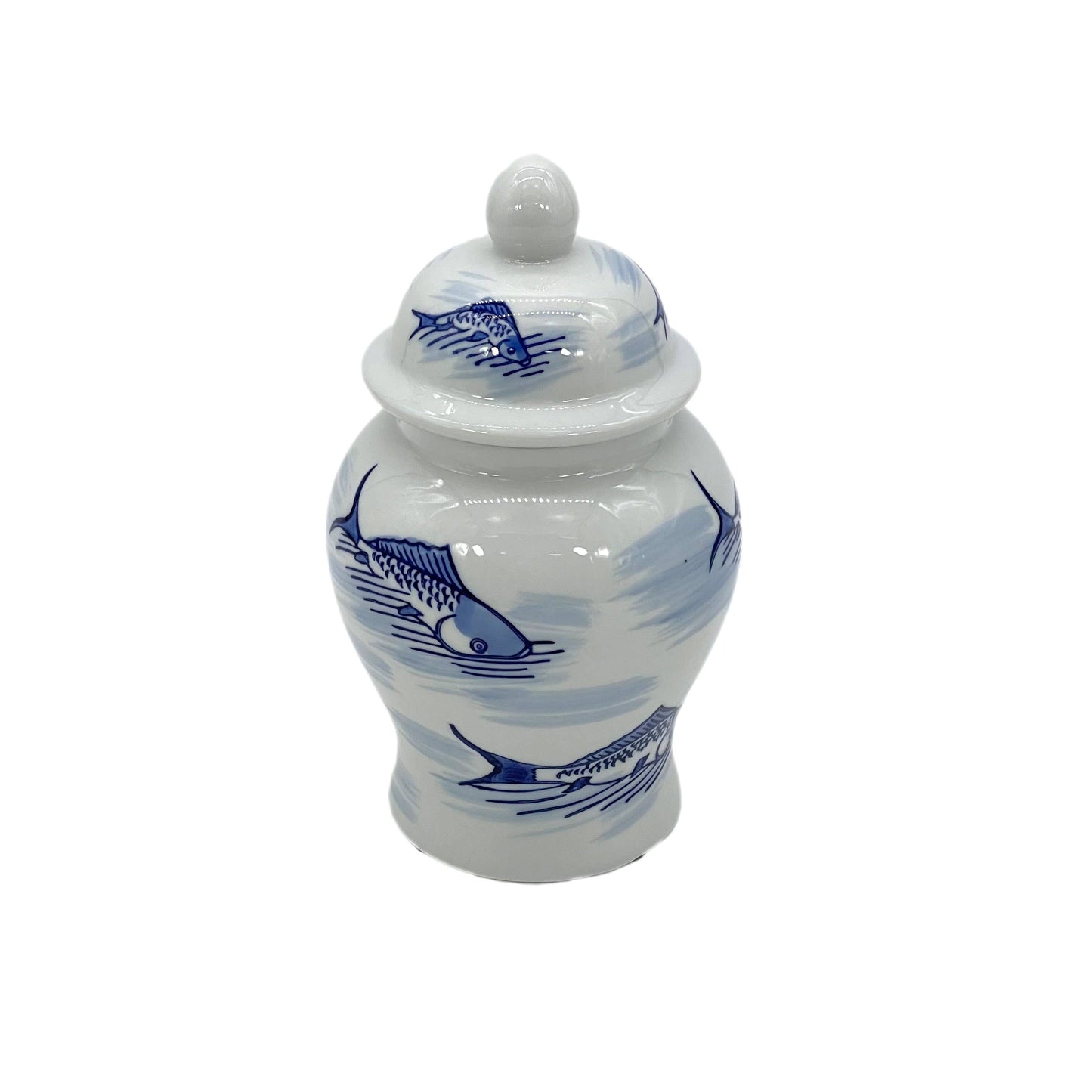 Small Chinoiserie Ceramic Decorative Tea & Ginger Jar 8": Gold Leopard