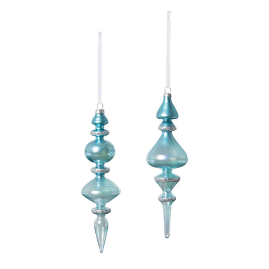 Promo Park Hill Collection Northern Sky Blue Glass Finial Or