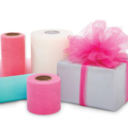 Premium Color Packaging Tulle: White / 1 Pack / 6"x100 yards