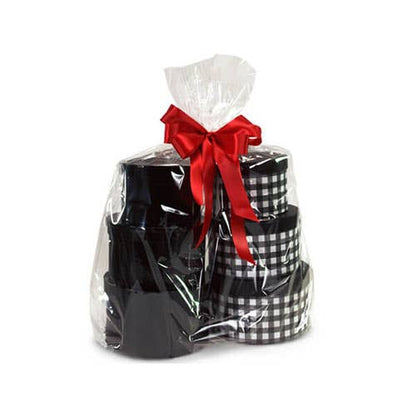 Clear Cellophane Basket Wrap Bags: Clear / 100 Pack / Small 12x4x20"