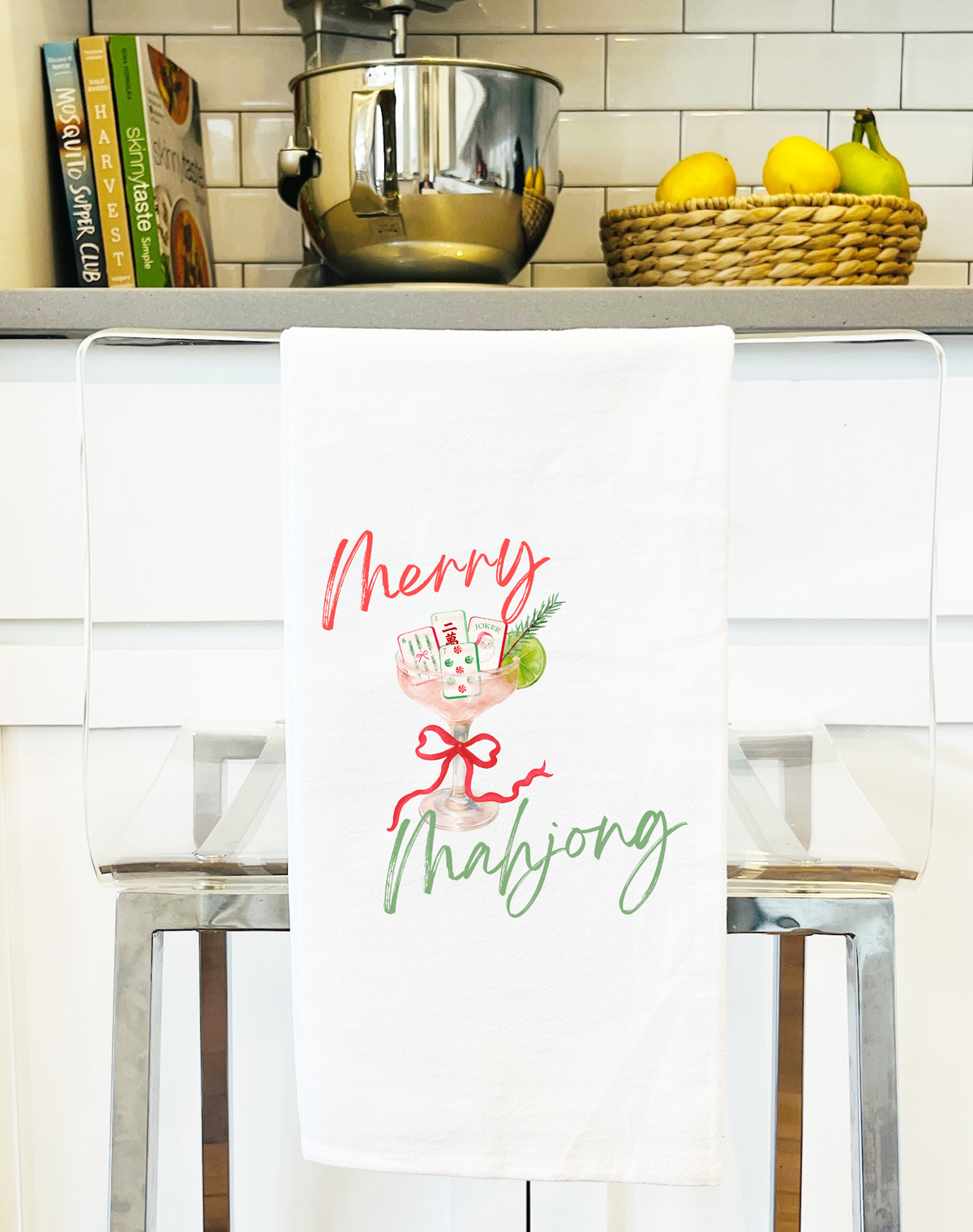 Merry Mahjong Christmas gift towel
