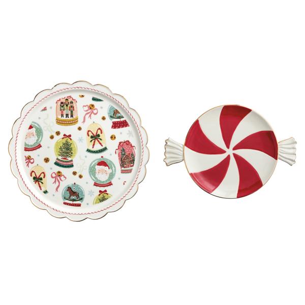 Christmas Candy Platter Set