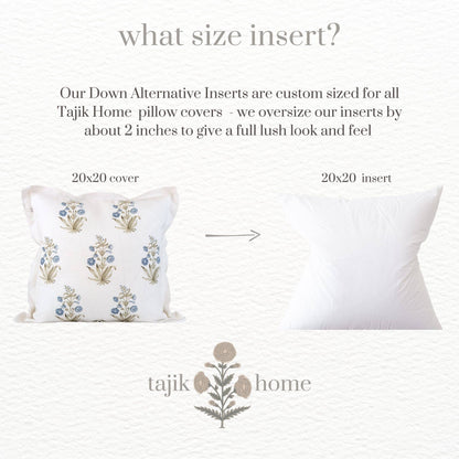 Down Alternative Pillow Inserts - Made in Massachusetts: Plush poly fill made in the usa / 14x28
