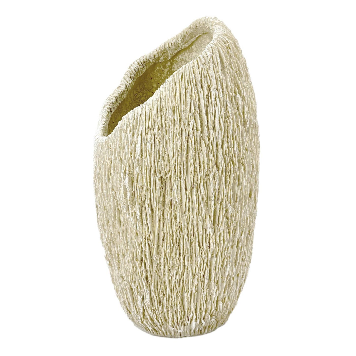 12" Sustainable Coral Texture Resin Decorative Flower Vase