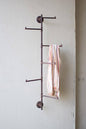 RUSTIC WALL SWIVEL COAT RACK: Brown / Metal / 3.5" x 36"t