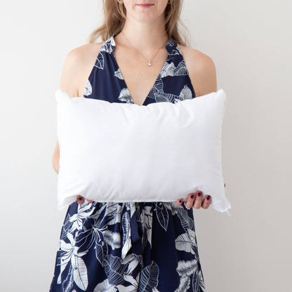 Down Alternative Pillow Inserts - Made in Massachusetts: Plush poly fill made in the usa / 14X24