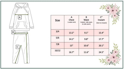 Kids Rust Pocket Ruffle Hoodie Shirt & Leggings Fall Set: 5/6