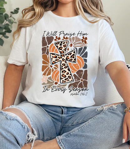 I WILL PRAISE HIM IN EVERY SEASON CREWNECK TEE/SWEATSHIRT   : Off-White / SWEATSHIRT / L