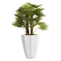 Palm Leaves with White Pot