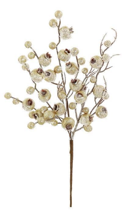 Frosty Metallic Crabapple Pick, #XS534-GO