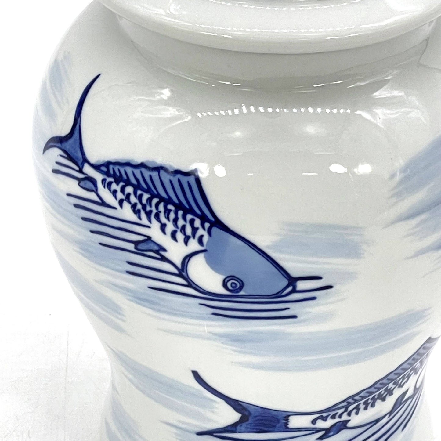 Small Chinoiserie Ceramic Decorative Tea & Ginger Jar 8": Gold Leopard