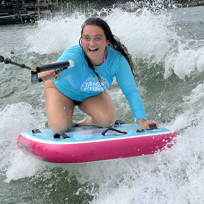 As Seen on Shark Tank! TANDM Surf Tandem Bodyboard: Pink/Teal