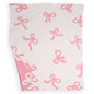 Bow Printed Cozy Soft Throw Blanket : Pink / ONE SIZE