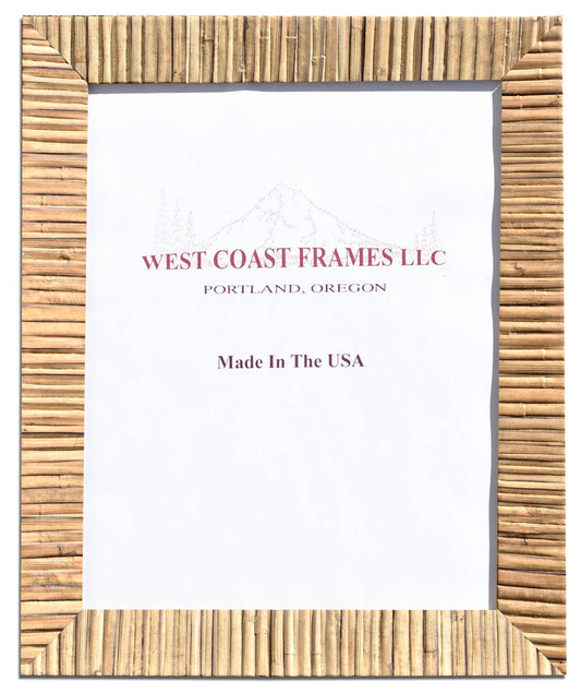 2405 Medium Rattan Style Picture Frame with Clear Glass: 5 x 7