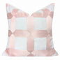Pink Embroidered Lattice Pillow