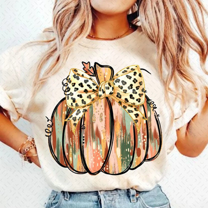 GOLD GLITTER PUMPKIN CREWNECK TEE/SWEATSHIRT  : Off-White / TEE / L