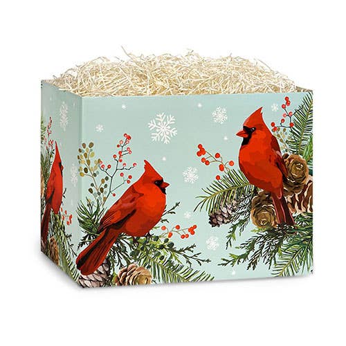 Christmas Gift Basket Boxes: Retro Trees / 6 Pack / Large 10.25x6x7.5"