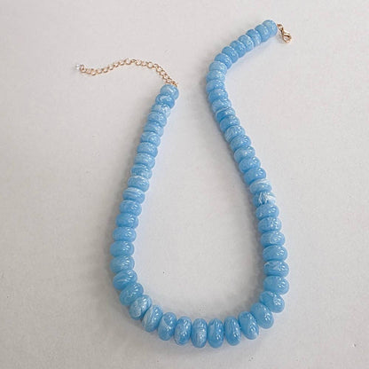 Dana Donut Bead Necklace: Pink