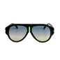 Knox Aviator Sunglasses: Green/Ombre