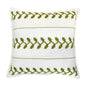 Amer Embroidered Euro Sham, Green / White: Euro (26" x 26"), Cover Only