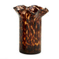 Large Ruffle Tortoise Glass Vase